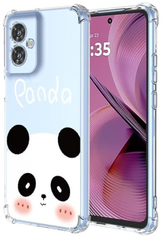 SEAHAI Case for TCL 501, Ultra Thin Soft Silicone Clear Back TPU Bumper Shockproof Cover Fashion Flowers Graphic Colorful Skin Slim Case - Panda
