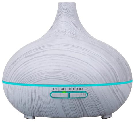 Ambiano Aroma Diffuser 300ml - Ultraschall-Luftbefeuchter mit 14 Farben LED-Licht & Timer, Aromatherapie, Duftlampe für ätherische Öle (Grau)