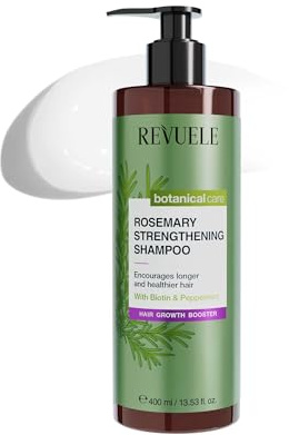 Revuele Doppelte Rosmarin Stärkendes Shampoo – Für Kräftigeres & Gesünderes Haar, Mit Biotin & Pfefferminzöl, Vegan, 400 ml