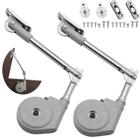 2 PCS Toy Box Soft Close Hinges - Lid Support Hinge, Lid Stay 105 Degree Open with Soft Close, Lid Support for Wooden Chests, Cabinet, Trunks & Benches, Box, Cabinets, Upward Top-Opening Flap Door