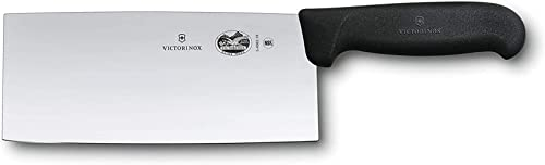 Victorinox, coltello da chef cinese Fibrox, lama da 18 cm, manico in nylon, rosso