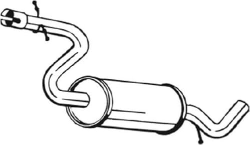 BOSAL Mittelschalldämpfer 233-609 | Kompatibel mit: VW TOURAN