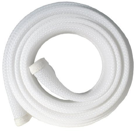 Fisual Expandable Zip Up Cable Tidy (2 Metres, White)