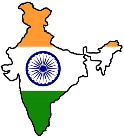 Werbetechnik Sotirios Papoutsis Auto Aufkleber Indien Sticker Konturgeschnitten (ca 11x10 cm)