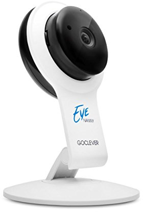 GOCLEVER Nanny Eye Caméra IP sans Fil HD 720p pour Smartphone, PC, Vision Nocturne, interphone, Wi-FI, Moniteur bébé