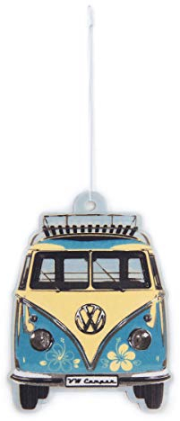 BRISA VW Collection - Volkswagen Luft-Erfrischer-Duft-Spender fürs Auto im T1 Bulli Bus Motiv Einzelpack (Bus Front/Pina Colada/Türkis)