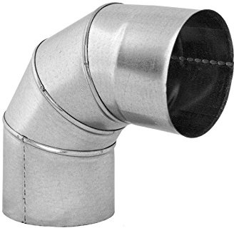 Galvanized Steel Elbow 90 Degree/Pipe Size - 200mm Chimney Liner Bend Multi Flue Pipe Stoves 90°