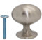 White Hinge Limited TTAMG 5X Brushed Nickel 35mm Oval Door Knobs - Kitchen Cabinet/Drawer/Cupboard Handle Pulls