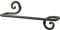 RTZEN Small Hand Towel Rack for Bathroom - Swirl Curve Detail Wrought Iron Wall Mount Holder for Hand Towels - Matte Black Bathroom Accessories Hand Towel Bar - 10 Inch Towel Rack