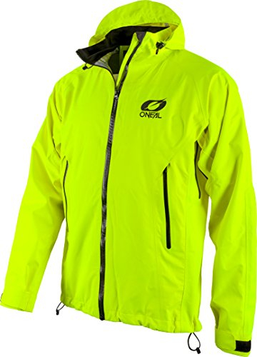 O'NEAL | Mountainbike-Jacke | MTB Mountainbike DH Downhill FR Freeride | Wasserdicht, Unterarmbelüftung, Soft-Touch-Material | Tsunami Rain Jacket | Erwachsene | Neon-Gelb | Größe XL