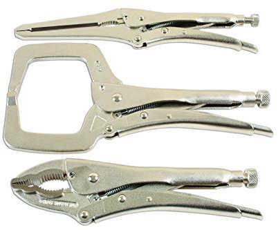 Laser 7129 Locking Grip Wrench & Clamp Set 3pc