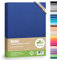 leevitex® Boxspringbett & Wasserbett Spannbettlaken | 100% Baumwolle | Markenqualität | Ökotex | 200 x 220 cm + 40 Steg - Royalblau
