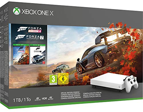 Xbox One X 1TB White Console – Forza Horizon 4 Bundle