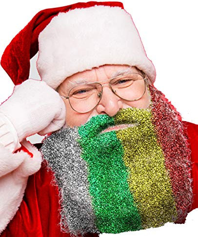 Beardaments Glitterbeard Bart-Glitzer-Set mit Applikationsöl, 4 Farboptionen - - Herren