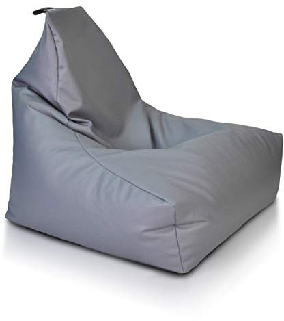 Ecopuf Keiko M Sitzsack - Outdoor und Indoor Beanbag aus Kunstleder mit Anti-Verlust Reißverschluss - 100x85 cm