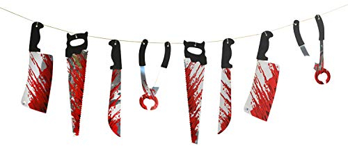 LAEMILIA Hängendes Banner, blutige Halloween-Requisite für Vampir-Zombie-Themenparty, Bar-Dekorationen