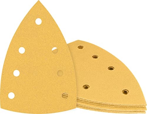 Bosch 10x EXPERT C470 Schleifblatt mit 7 Löchern (für Farbe auf Holz, Hartholz, Ø 100x150 mm, Körnung 320, Professional Zubehör Multischleifer)
