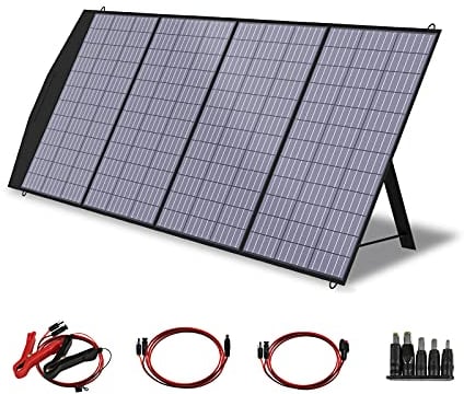 ALLPOWERS Faltbares Solarpanel 200W Solarmodul Solarladegerät Speziell US Solarzelle mit solar Ausgang für Tragbare Powerstation Solargenerator Camping Wohnmobil Caravan Gartenhäuse Reise Boot Laptop