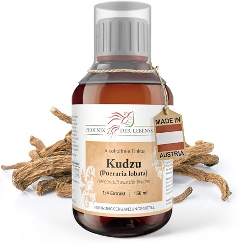 Kudzu Tinktur (alkoholfrei) 150ml | Pueraria lobata Tropfen (1:4 Extrakt) | Top Premium Qualität aus Österreich | Veganes Nahrungsergänzungsmittel ohne Zusatzstoffe | Chinesische Winde