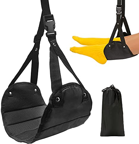LICQIC Repose-Pieds pour Avion, Travel Foot Hommock, Hamac pour Pieds Sans Heurts et Repose-Jambes D'avion Portable, Offre une Détente et un Confort pour Les Longs Vols