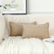 LIGICKY 2er Set Neutrales Leinen Kissenbezug 30x50 cm Beige Dekorative Zierkissenbezüge Rustikales Bauernhaus Boho Wohnkultur Lendenkissen Kissenbezüge Sofakissen für Wohnzimmer Couch Auto