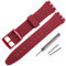Rihahisy Bracelet de montre en caoutchouc de silicone pour montre Swatch, 17mm