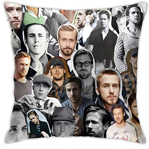 Ryan Gosling Kissenbezüge, Plüsch-Oberfläche, doppelseitig, bedruckt, 45 x 45 cm