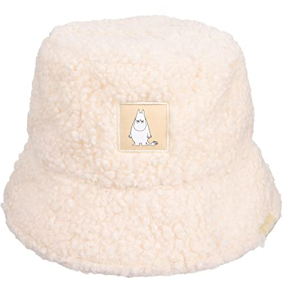 Nordicbuddies Moomintroll Angry Adult Moomin Teddy Bucket Hat, Offwhite, One Size fits Most