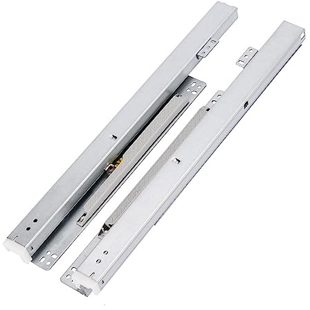 200 ~ 600 mm in mehreren Größen, Schubladenschienen mit Dämpfer, Auszugsschienen Bodenmontage Vollauszug, 1 Paar, 40 kg Tragkraft für Schrank, Kommode, Kleiderschrank, Tastatur ( Size : 25cm/9.8in )