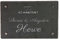 LAUBLUST Plaque maison personnalisée - Motif Coeurs - Plaque de porte d'entrée avec nom - env. 30x20cm, 4 supports muraux en inox