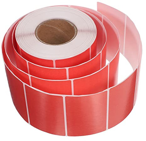 STOBOK Étiquettes Thermiques Autocollantes Rouges Papier Pour Imprimante Autocollants Vierges Sans Transfer