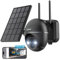 ieGeek 5MP Camera Surveillance WiFi Exterieure sans Fil Solaire, 15m Vision Nocturne Couleur, Detection Humaine PIR & Sirène Alarme, Caméra IP Batterie, Audio Bidirectionnel, Carte/Cloud/Alexa