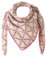 stylx Damen Schal XXL Dreieck mit Blumenmuster 3-Eck Schneeflocke Warm Weich Strickschal Karo Winterschal Herbstschal Wolleschal Frauen Deckenschal Halstuch Scarf Poncho Cape (grau/fuchsia)