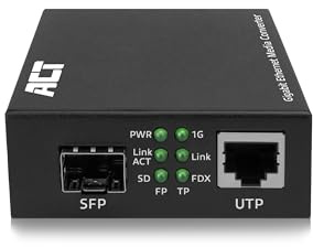 ACT Ethernet Medienkonverter Glasfaser, Multi Mode, SFP+ - AC4451 | Entspricht dem Standard 802.3ab, Multi und Single Mode