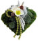 CREAFLOR HOME Grabgesteck Moosherz 20cm mit Christrose Creme