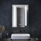ELEGANT Illuminated Bathroom Cabinet with Shaver Socket, Built-in LED Light Strip, Demister Pad, Slow Close Hinge, Adjustable Shelves - 500 x 700mm Black Mirrored Bathroom Storage Cabinet