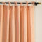 THE ART BOX Gauze Striped Curtains, Boho Linen Gauze Tie Top Hanging Curtains Light Filtering Door Window Treatment 2 Panel Drapes for Living Room Home Décor Orange (72x42 Each Panel)