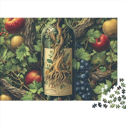 Red Wine Puzzles Für Erwachsene 1000 Teile Red Wine Bottle Puzzle Für Erwachsene Und Kinder Herausforderungsspielzeug Farbenfrohes Puzzlespiel Ab 14 Jahren 1000pcs (75x50cm)