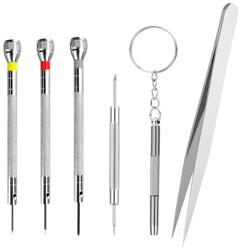 Gentpovth Sostituisci il kit batteria dell'orologio, Set Cacciaviti Precisione Orologiaio, Kit Riparazione Orologi, Per riparazioni di precisione di occhiali, gioielli e parti di telefoni cellulari
