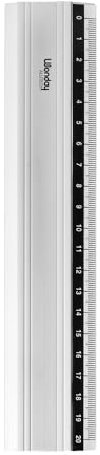 WONDAY - Aluminium-Lineal Alu'Tech, 20 cm, 1 abgeschrägte Kante in mm, schmutzabweisend