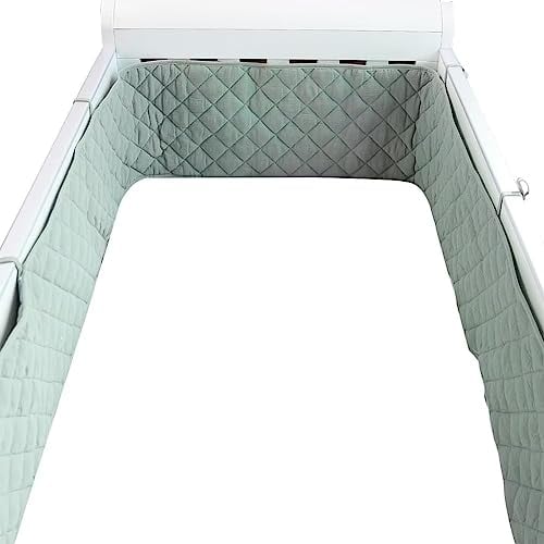 Evimstil Baby Bettumrandung Nestchen Babybett Umrandung Bettumrandung Babybett, Umrandung Babybett, Babybett Umrandungen, Nestchen Babybett Kinderbett Umrandung 360cm Grün