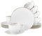 CreaTable, 22845, Serie Valencia Gold, 18-teiliges Geschirrset für 6 Personen aus Porzelan Kaffeeservice aus Porzellan, spülmaschinen- und mikrowellengeeignet, Made in Europe