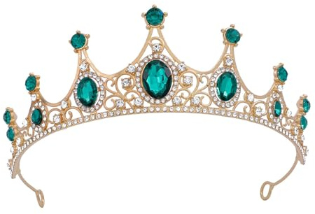 YUNHENTONG Krone Damen, Diadem Hochzeit Tiara Kristall Crown für Hochzeiten, Abschlussbälle, Festumzüge, Prinzessinnenpartys und Geburtstagsfeiern