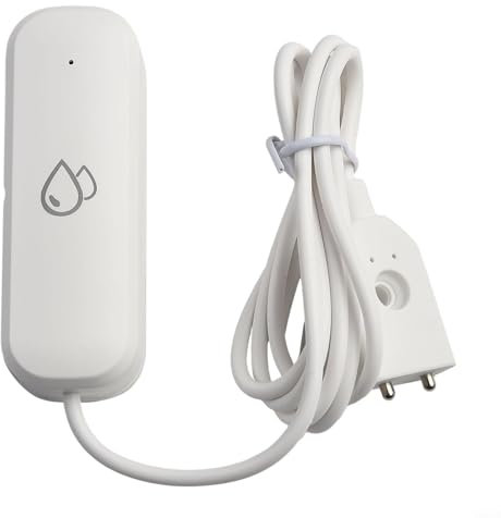 Sensor de inmersión de agua, sensor de fugas de agua WiFi, sensor de alarma de agua para Tuya Smart Home App Temporización de alarma (1 unidad)