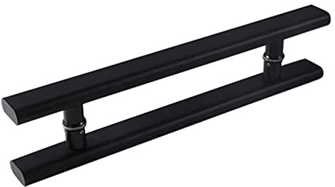 maniglia per porta a stalla, Maniglia for porta da fienile in legno massello, maniglie scorrevoli for doccia for porte in vetro/a scomparsa, maniglia a barra quadrata a forma di H su entrambi i lati,