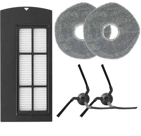 WIIYENA Side Brush Mop Cloth Filter Kit for Eufy Clean X9 Pro, Sweeping Robot Side Brushe Mopping Pad Filter Vacuum Cleaner Accessories Parts(1 Set)