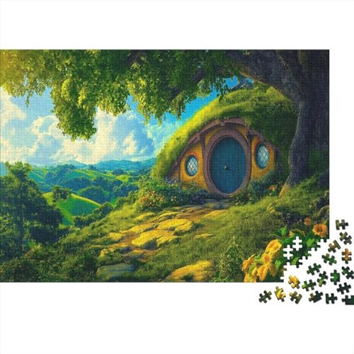 lihuogongsio Hobbit-Haus 1000 Stück Puzzles Eichen Impossible Puzzle Schwer Für Erwachsene Lernspiel Spielzeug Geschenk Schöne Geschenkverpackung Premium Quality Mehrfarbig 1000pcs (75x50cm)