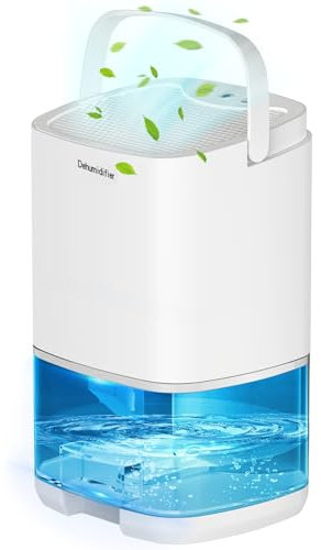 Dehumidifier for Home, 1000mL with Auto Shut-off, 258 sq ft Small Portable Dehumidifier Ultra Quiet Against Moisture and Mildew, Bedroom Bathroom (White)