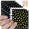 JJUNW 8 Blatt Stern Nagelkunst-Aufkleber, Stern-Nagelaufkleber für Nagelkunst, 3D-Glitzer Nagelkunst-Aufkleber Selbstklebend Nagel Sticker Nageldesign Sticker Nägel Zubehör