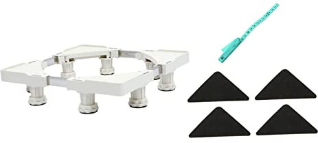 BEBEMOKO 1 Satz Waschmaschine Basis Waschmaschinenwalze Mini-waschmaschine Beweglicher Ständer Mobiler Kühlschrankständer Gerätesockel Ständer Für Mini-kühlschrank Beige Plastik